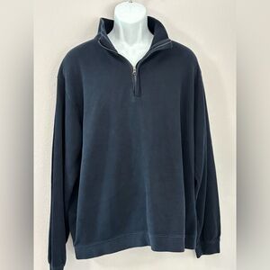 CUTTER & BUCK NWOT Navy Blue 1/4 Zip Cotton Pullover Men’s Sweater Size XL